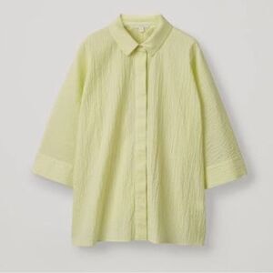 COS Cotton Crinkle Button Down Blouse